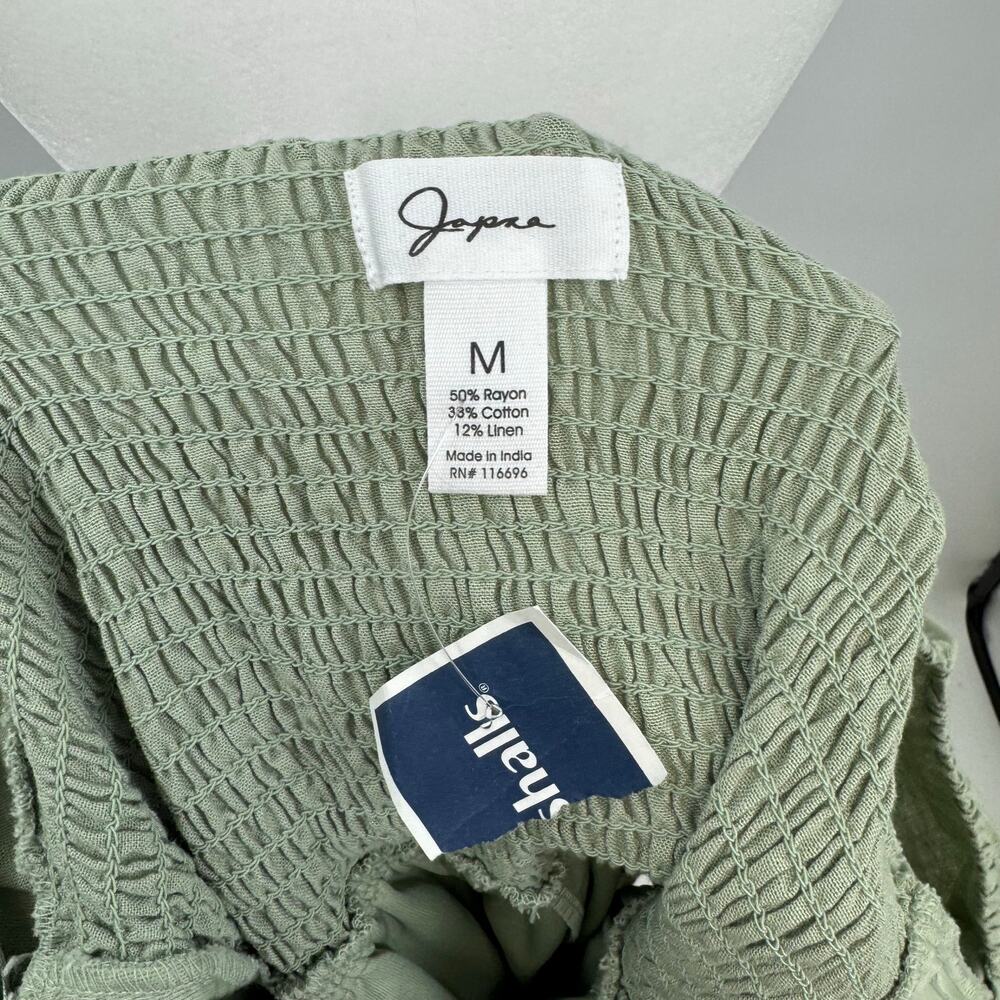 NEW Japna Linen Blend Dress M Sage Green Milkmaid Coquette Peasant Renaissance - Picture 9 of 9